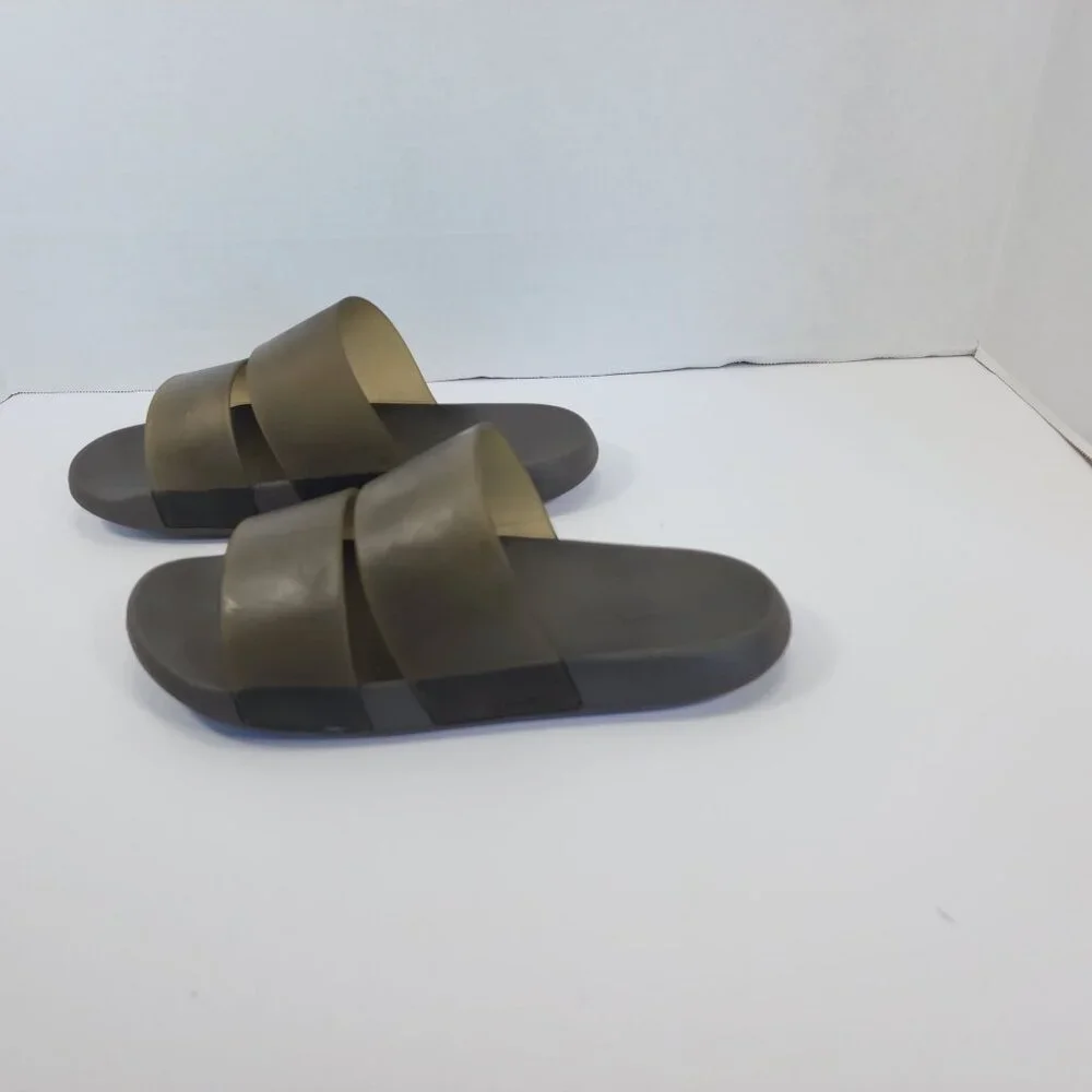 Vince Men Gray Slip On Flip Flop Slipper Sandal Size 8,
